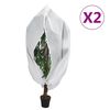 vidaXL Koprena za rastline iz flisa z zadrgo 2 kosa 70 g/m&sup2; 1x1,55 m