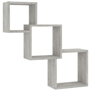 vidaXL Stenske police kocke betonsko sive 84,5x15x27 cm inženirski les