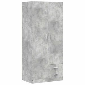 vidaXL Garderobna omara betonsko siva 80x52x180 cm inženirski les