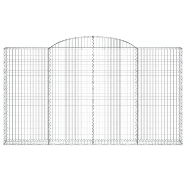 vidaXL Obokane gabion ko&scaron;are 12 kosi 300x30x160/180cm pocinkano železo