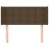 vidaXL Vzglavje z u&scaron;esi temno rjavo 83x16x78/88 cm blago