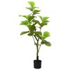 vidaXL Umetno drevo fikus 30 listov 125 cm zelena