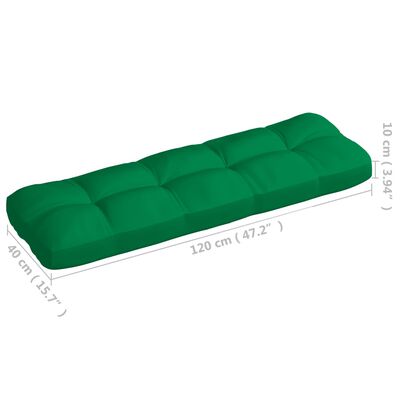 vidaXL Blazine za kavč iz palet 7 kosov zelene