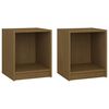 vidaXL Nočna omarica 2 kosa medeno rjava 35,5x33,5x41,5 cm borovina