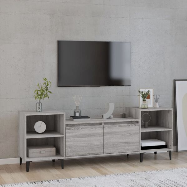 vidaXL TV omarica siva sonoma 160x35x55 cm inženirski les