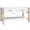vidaXL Klubska mizica bela 82x48x45 inženirski les