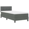 vidaXL Postelja z vzmetnico z vzmetnico Temno siva 80 x 200 cm blago