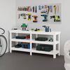 vidaXL Delovna miza bela 181x50x80 cm trdna borovina