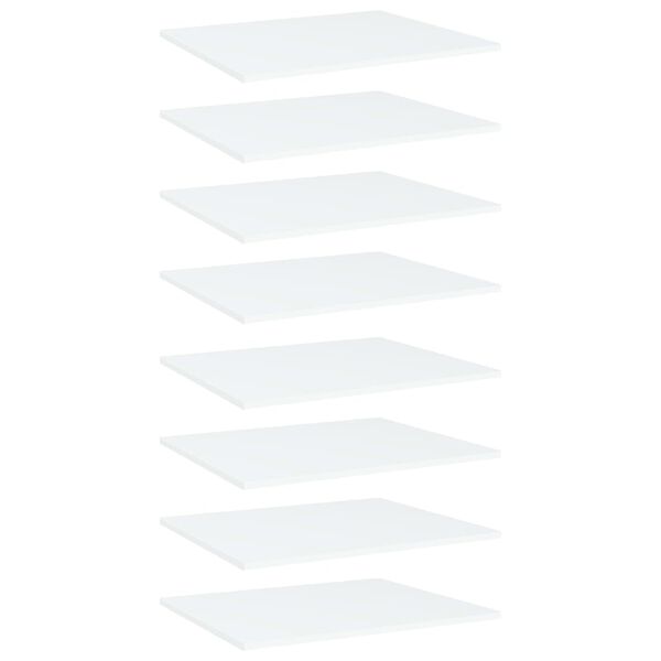 vidaXL Dodatne police za omaro 8 kosov bele 60x50x1,5 cm iverna plošča