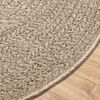 vidaXL Rug "ZIZUR" Beige &Oslash; 90 cm Juta videz Notranje in zunanje