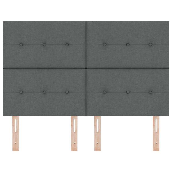 vidaXL Vzglavje z vzglavjem Temno siva 144 cm Umjetno usnje