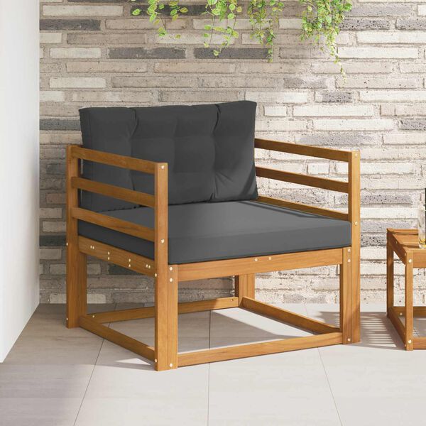 vidaXL Srednji zunanji kavč Masiven les akacije Naravna