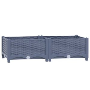vidaXL Visoka greda 80x40x23 cm polipropilen