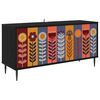 vidaXL TV omarica ESSEN 102 x 33 x 51 cm Črni hrast Inženirski les