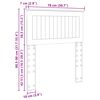 vidaXL Vzglavje Črna Orehovina 75 cm Konstruiran les