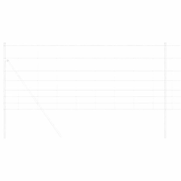 vidaXL Pašna ograja Siva 1 x 10 m Jeklo