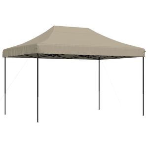 vidaXL Zložljivi pop-up &scaron;otor za zabave taupe 410x279x315 cm
