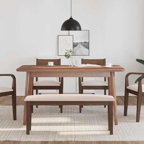 vidaXL klop 110 cm rjava masivni les guma