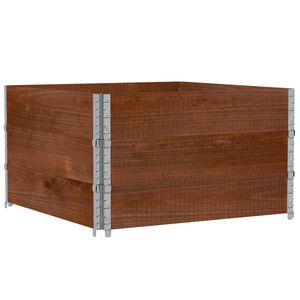 vidaXL Vrtno korito rjavo 100x100 cm trdna borovina