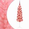 vidaXL Umetno ozko božično drevesce z božično kroglico 150 cm 150 LED