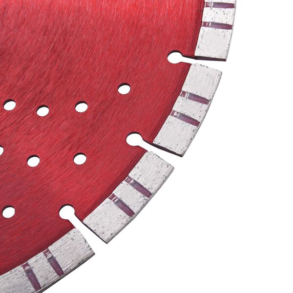 vidaXL Diamantni rezalni disk s turbo in luknjami iz jekla 350 mm