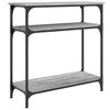 vidaXL Konzolna mizica siva sonoma 75x29x75 cm inženirski les