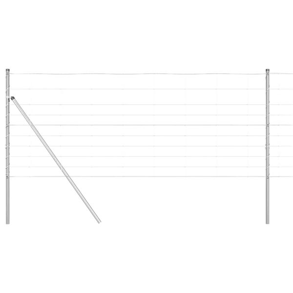 vidaXL Steber ograje. Cinkano 25 x 1 m Jeklo