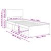 vidaXL Konstrukcija postelje z vzglavjem Rjav hrast 100 x 200 cm