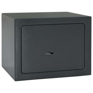 vidaXL Kasa s ključavnico Temno siva 23 x 17 x 17 cm Jeklo