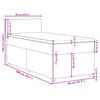 vidaXL Box spring postelja z vzmetnico temno rjava 90x200 cm blago