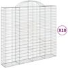 vidaXL Obokane gabion ko&scaron;are 10kosi 200x50x180/200 cm pocinkano železo