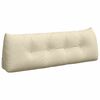 vidaXL Poglavni vzglavnik krema 140 x 24 x 50 cm blago