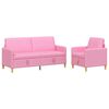 vidaXL Sofa set z shrambo 2 pcs Roza Poliester