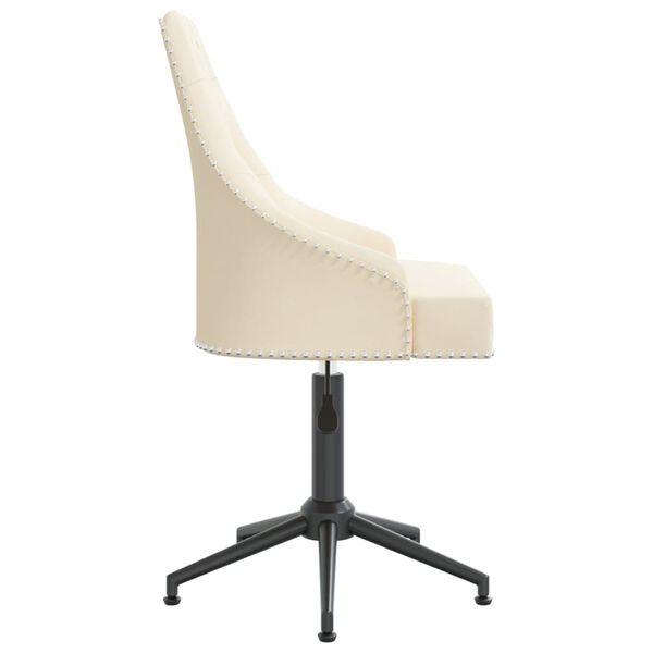 vidaXL Vrtljivi jedilni stoli 6 kosov krem žamet