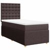 vidaXL Box spring postelja z vzmetnico temno rjava 100x200 cm blago
