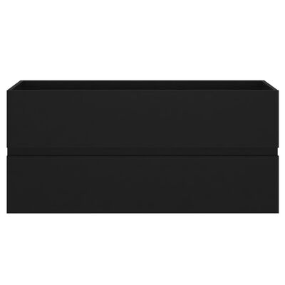 vidaXL Omarica za umivalnik črna 100x38,5x45 cm iverna plošča
