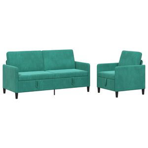 vidaXL Sofa set z shrambo 2 kos Turkizna Poliester