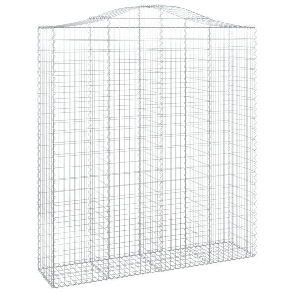 vidaXL Obokane gabion ko&scaron;are 3 kosi 200x50x220/240 cm pocinkano železo
