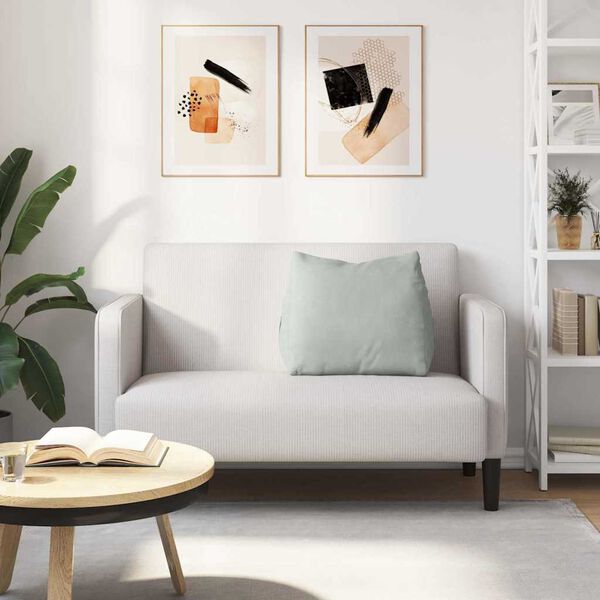 vidaXL Poglavni vzglavnik Svetlo siva 60 x 20 x 50 cm Žametna tkanina