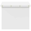 vidaXL Klubska miza Bela 55 x 54,5 x 45 cm Konstruiran les