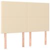 vidaXL Box spring postelja z vzmetnico krem 180x200 cm blago
