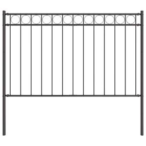 vidaXL Element Ograje Bela 170 x 130 cm Jeklo