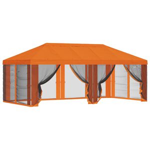 vidaXL Pokrov za gazebo s stranskimi stenami Oranžna 600,5 x 300,5 cm