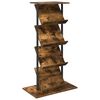 vidaXL Regal za revije Dimljeni oreh 68 x 40 x 123.5 cm Inženirski les