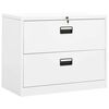 vidaXL Arhivska omarica bela 90x46x72,5 cm jeklo