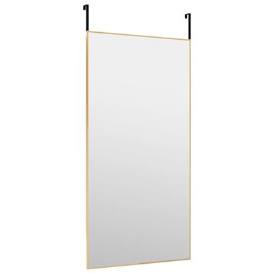 vidaXL Ogledalo za vrata zlato 50x100 cm steklo in aluminij