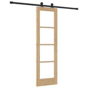 vidaXL Drsna vrata ORKDAL 61 x 198,5 cm Trden borov les in steklo