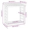 vidaXL Stojalo za drva 108x64,5x110 cm trdna borovina