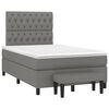 vidaXL Box spring postelja z vzmetnico temno siva 120x190 cm blago