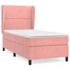 vidaXL Box spring postelja z vzmetnico roza 80x200 cm žamet